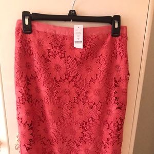 Gorgeous all over lace WHBM pencil skirt.  New with tags!